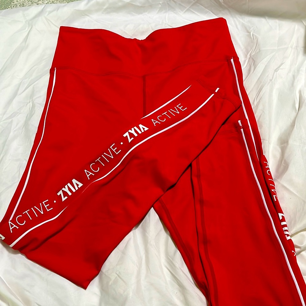 Zyia Logo Light and Tight Full Length Leggings Sz 12